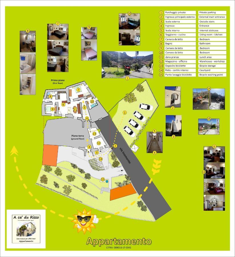 A Ca' Du Risso - Appartamento - Sea & Outdoor For Families, Bikers And Climbers Calice Ligure エクステリア 写真